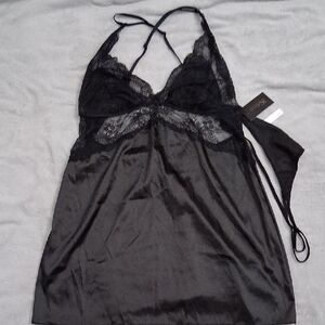 Frederick's of Hollywood Black Lace Chemise